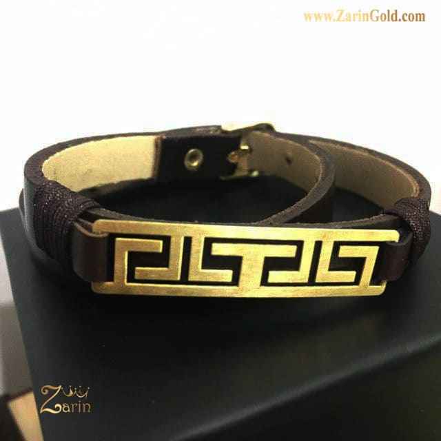 دستبند طلا مردانه طرح ورساچه