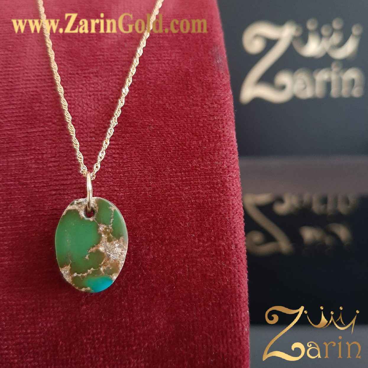 سنگ فیروزه اصل نیشابور با حلقه چه طلا