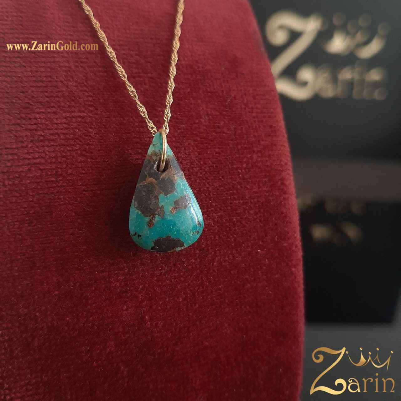 سنگ فیروزه اصل نیشابور با حلقه چه طلا