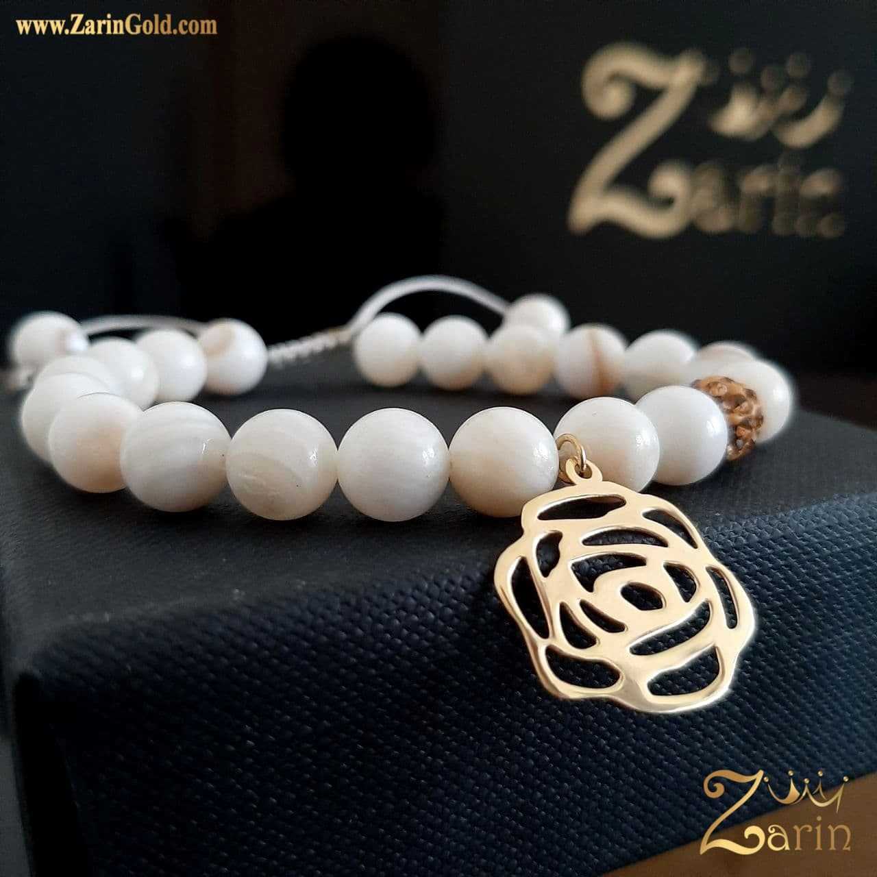 دستبند طلا طرح گل لوتوس