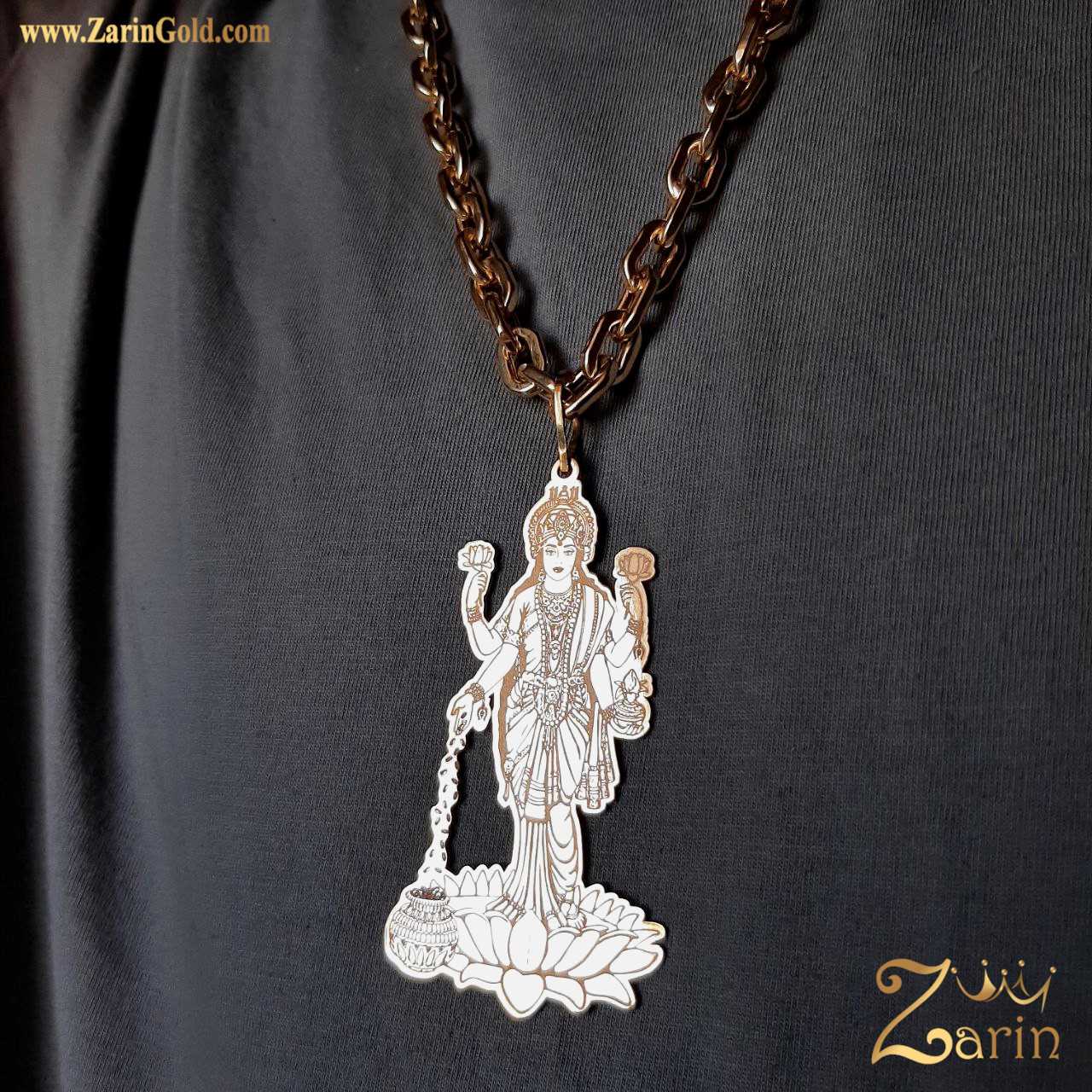 پلاک طلا طرح الهه لکشمی (لاکشمی)  Laxmi