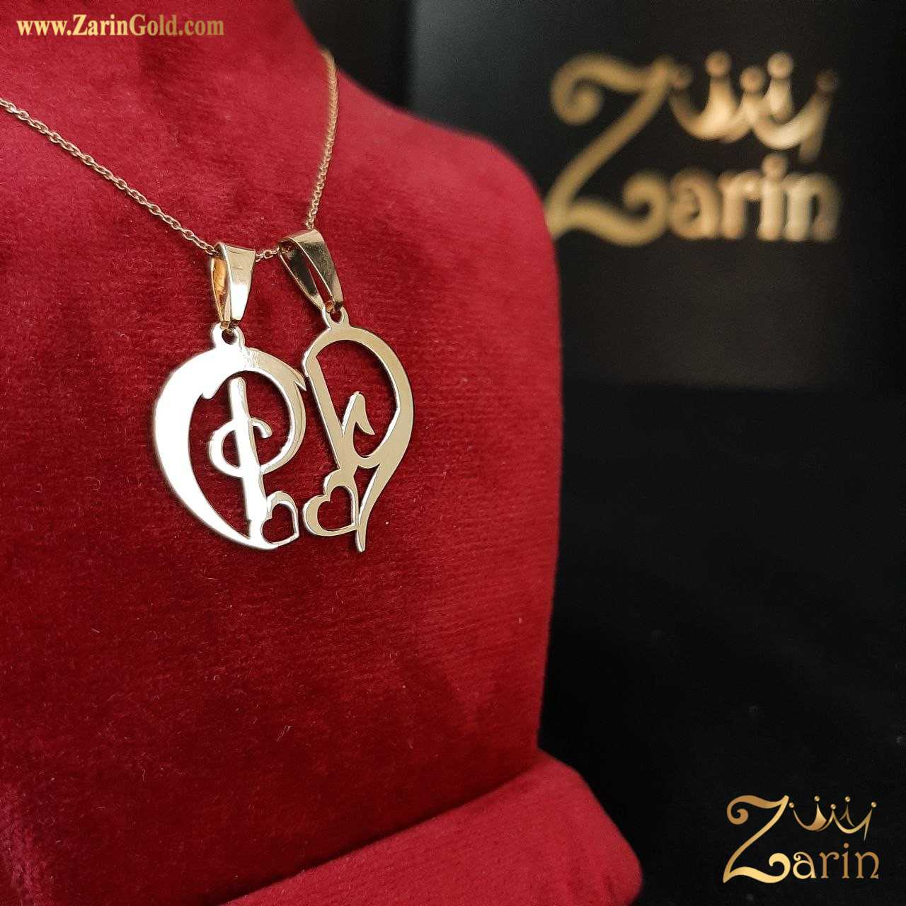 گردنبند طلا زنانه حروف انگلیسی P K