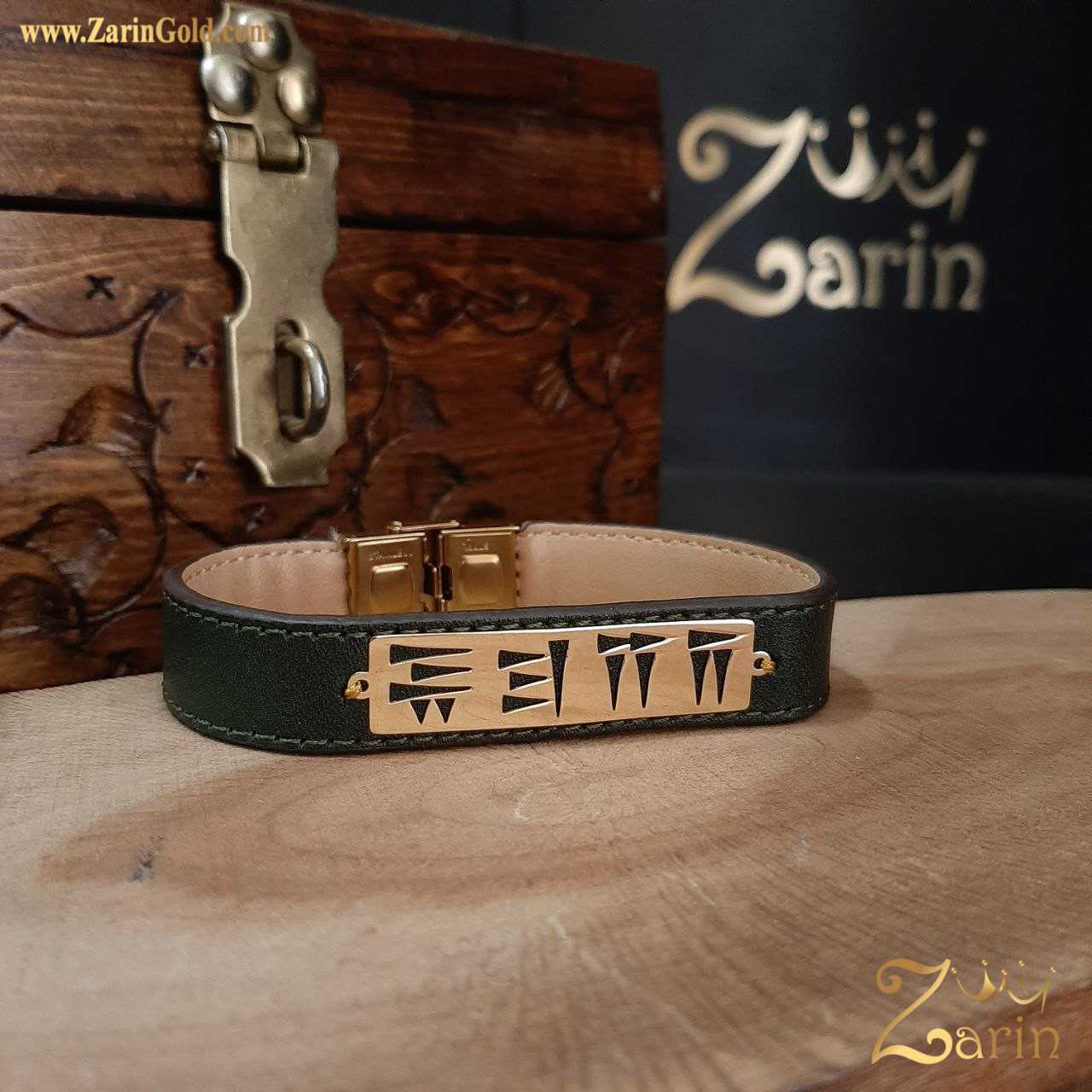 دستبند طلا مردانه اسم فرید با خط میخی