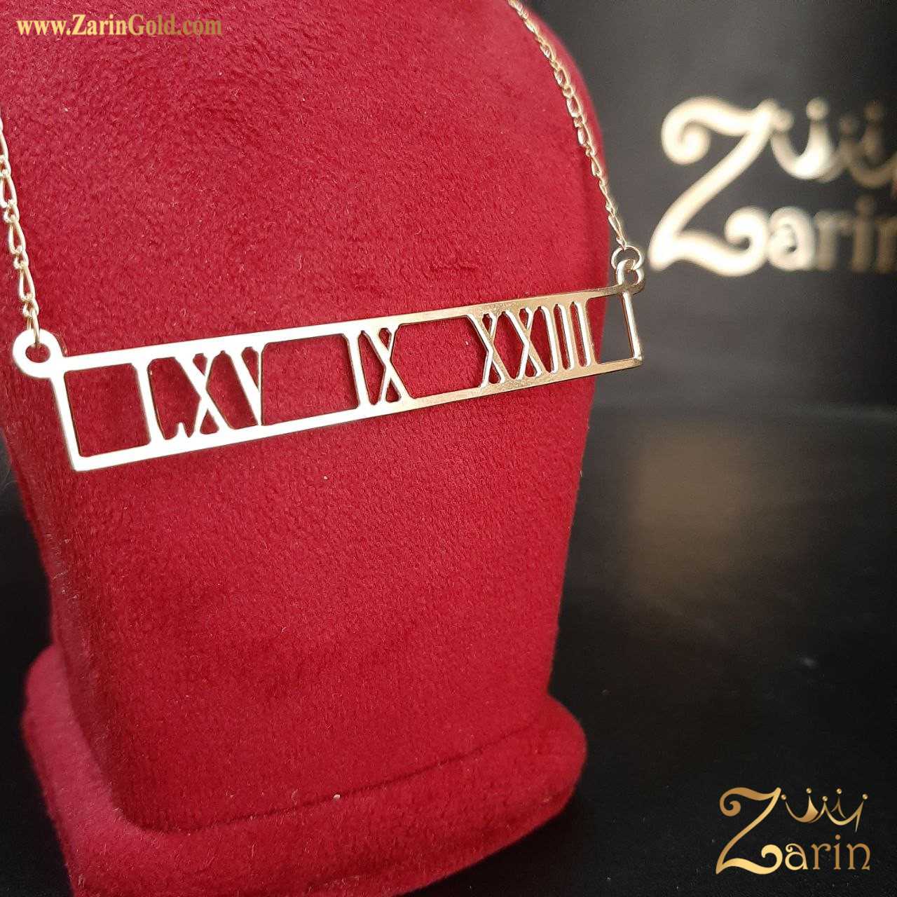 پلاک طلا سفارشی اعداد رومی ♓️💛