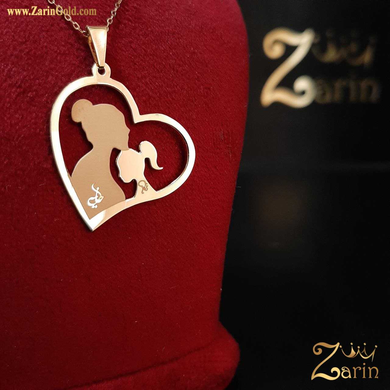 پلاک طلا سفارشی کادو روز مادر با حک اختصاصی اسم