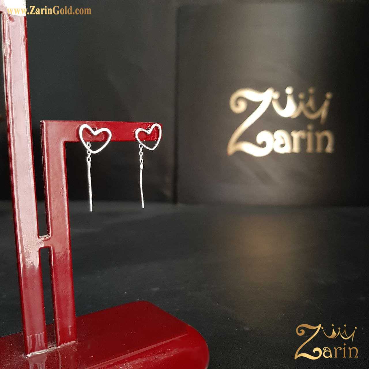 گوشواره طلا دخترانه، طرح قلب تو خالی