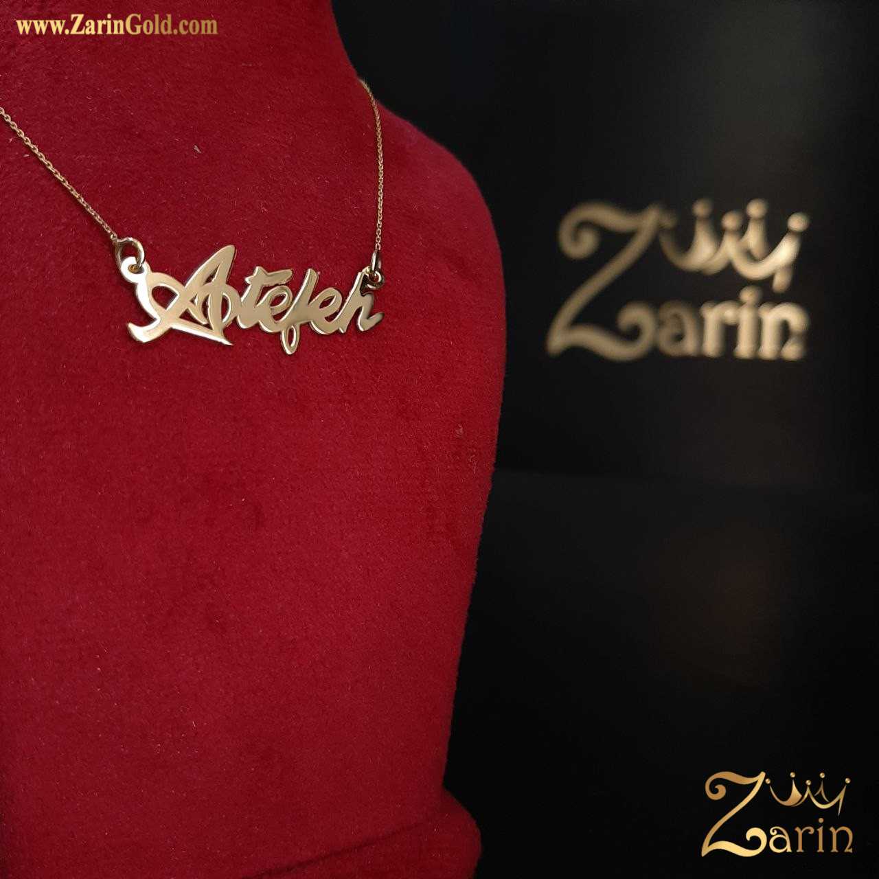 پلاک طلا ظریف، طراحی دخترانه